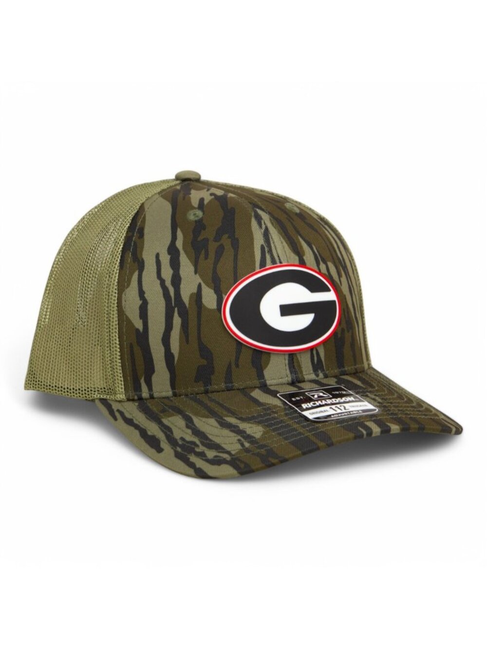 Georgia Bulldogs Power G 3D Snapback Trucker Hat- Mossy Oak Bottomland/ Loden - Picture 2 of 3